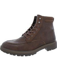 Dr. Scholls - Grayton Faux Leather Ankle Combat & Lace-up Boots - Lyst
