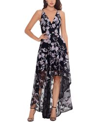 Xscape - Embroidered V-neck Evening Dress - Lyst