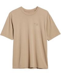 Rag & Bone - 425 Tee Short Sleeve Crew Neck Cotton T-Shirt Taupe - Lyst