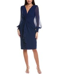 Tadashi Shoji - Balloon Sleeve Midi Dress - Lyst