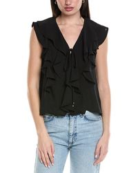 Avantlook - Ruffle Bubble Crepe Blouse - Lyst