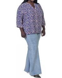 NYDJ - Pintuck Button Down Blouse - Lyst