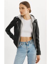 Lamarque - Anna Leather Biker Jacket - Lyst