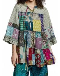 Pol - One Of A Kind Patch Work Tunic Top - Lyst