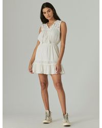 Lucky Brand Peasant Dress - White