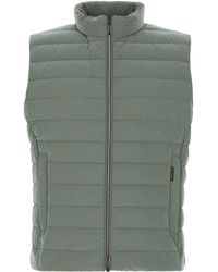 Moorer - Sleeveless Padded Nylon Vest With High Collar - Lyst