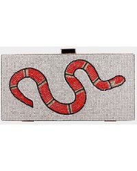 Fashnzfab - Bling Snake Rectangle Evening Clutch Crossbody Bag - Lyst