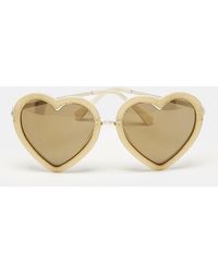 Linda Farrow - X Markus Lupfer/ Glitter Heart Shape Sunglasses - Lyst