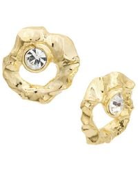 Oscar de la Renta - Round Stud Textured Earrings - Lyst