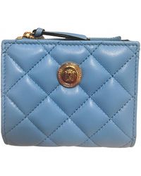 Versace - La Medusa Quilted Lamb Leather Compact Snap Wallet - Lyst