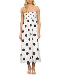 Blu Pepper - Polka Dot Midi Dress - Lyst