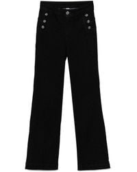 Liu Jo - High-Waisted Straight-Leg Jeans With Decorative Buttons - Lyst