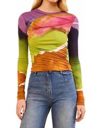 Ulla Johnson - Paradis Ruched Jersey Top - Lyst