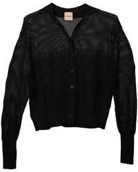 Nude - Open-Knit Top - Lyst