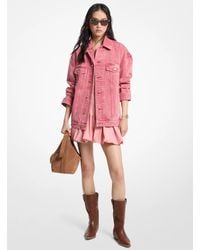 Michael Kors - Oversized Garment-Dyed Denim Jacket - Lyst