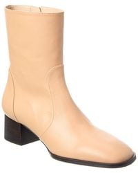 Stuart Weitzman - Nola Zip Leather Bootie - Lyst