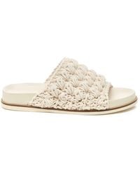 Kelsi Dagger Brooklyn - Squish Crochet Raffia Mules - Lyst