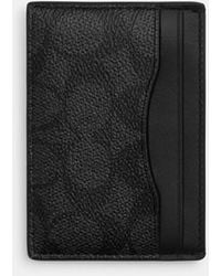 COACH - Card Case With Money Clip - Lyst