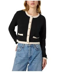 French Connection - Vhari Contrast Trim Cardigan - Lyst
