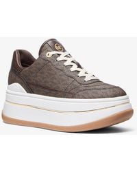 MICHAEL Michael Kors - Michael Kors Hayes Signature Logo Platform Sneaker - Lyst