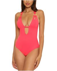 Becca - Solid Nylon One-piece Swimsuit - Lyst