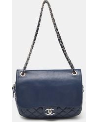 Chanel - Quilted Aged Leather Flap Shoulder Bag - Lyst