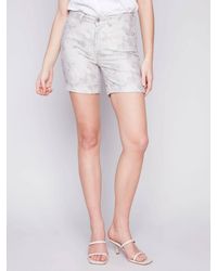 Charlie b - Cuffed Hem Twill Shorts - Lyst