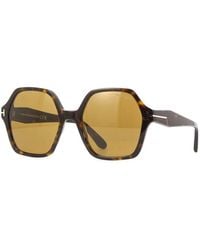 Tom Ford - Geometric Full Rim, With A Shiny Frame And Smoke Lens - Lyst