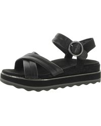 Vionic - Reyna Leather Slingback Wedge Sandals - Lyst