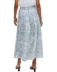 Raffya - Bonnie Shirred Waist Warhol Print Midi Skirt - Lyst