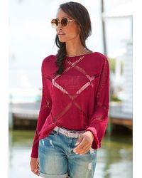 Lascana - Oversized Open Knit Sweater - Lyst