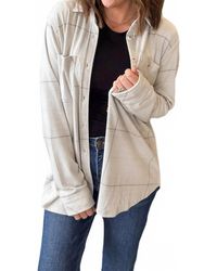 Panache - Soft Plaid Button Up Top - Lyst