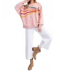 Easel - Rising Star Patch Terry Knit Pullover - Lyst