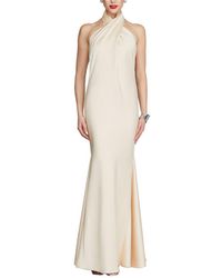 Halston - Ninette Satin Gown - Lyst
