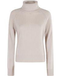 Seventy - Fitted Long-Sleeve Cashmere Sweater With High Collar - Lyst