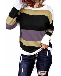 Shiying Fashion - Colorblock Knit Sweater - Lyst
