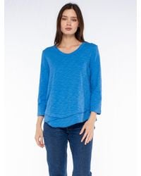 Wilt - Shrunken Crew 3/4 Sleeve Mock Layer Tee - Lyst