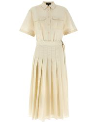 Theory - Shirt-Style Maxi Wrap Dress With Pleated Skirt - Lyst