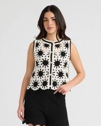 NVLT - Crochet Button Front Vest - Lyst