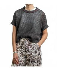 Raquel Allegra - Miro Short-Sleeve Pullover Top - Lyst