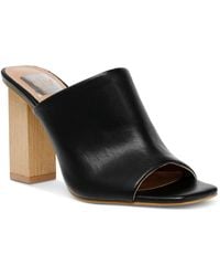 DV by Dolce Vita - Faux Leather Square Toe Mule Sandals - Lyst