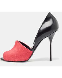 Pierre Hardy - Calf Hair Leather And Calf Hair Open Toe Pumps - Lyst