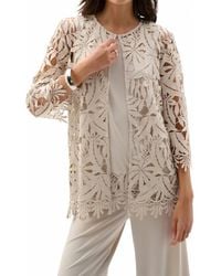 Joseph Ribkoff - Guipure Lace Open Front Cover-Up Jacket - Lyst