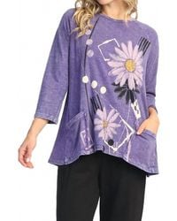 Jess & Jane - Love Letter Mineral Washed Patch Pocket Top - Lyst