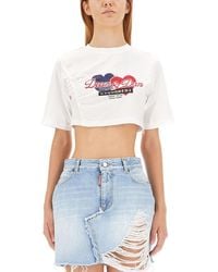 DSquared² - Cropped Fit T-Shirt - Lyst