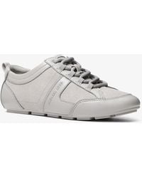 MICHAEL Michael Kors - Michael Kors Keely Suede And Leather Trainer - Lyst
