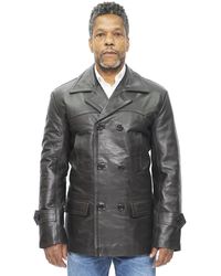 Infinity Leather - Cowhide Peacoat-Krakaw - Lyst