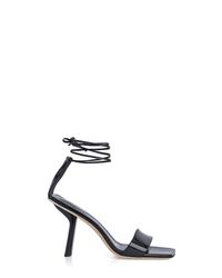 BY FAR - Devon Heels Patent Leather Sandal - Lyst
