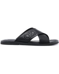 Ferragamo - Ferragamo Crossover Strap Sandals - Lyst