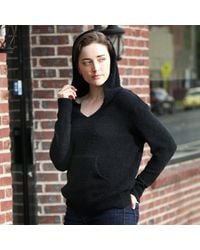 TRUEDAMES - Solid Pocket Hoodie Top - Lyst